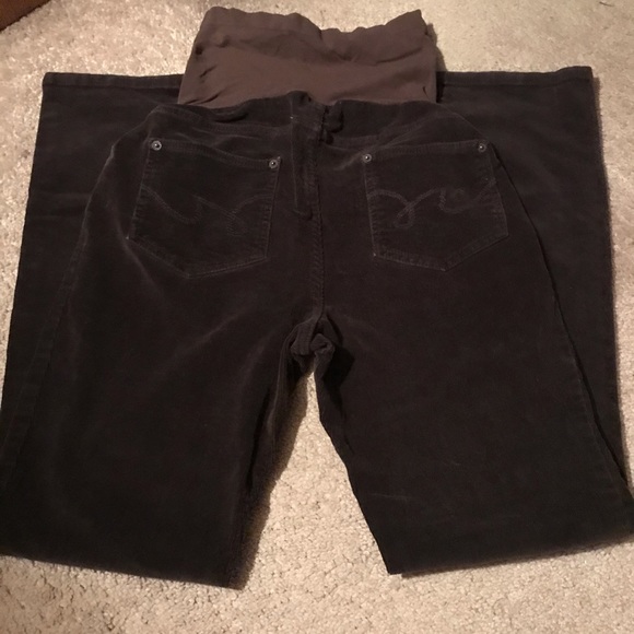 Motherhood Brown Brushed Corduroy Stretch Pants - Picture 2 of 4